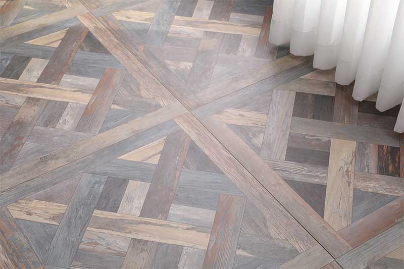 Faded Weaving-pattern Laminate Flooring