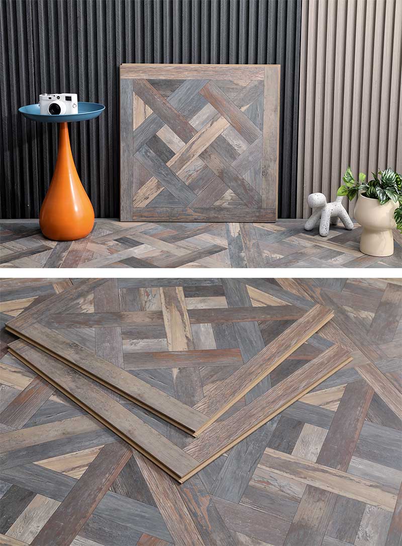 Faded Weaving-pattern Laminate Flooring